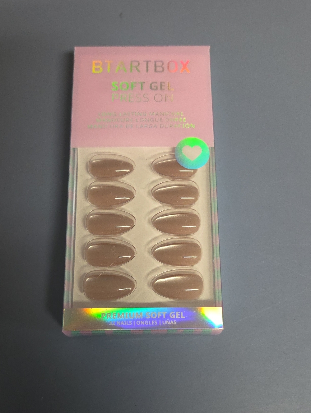 BT Artbox Soft Gel Press-On Nails — Nude Brown Set